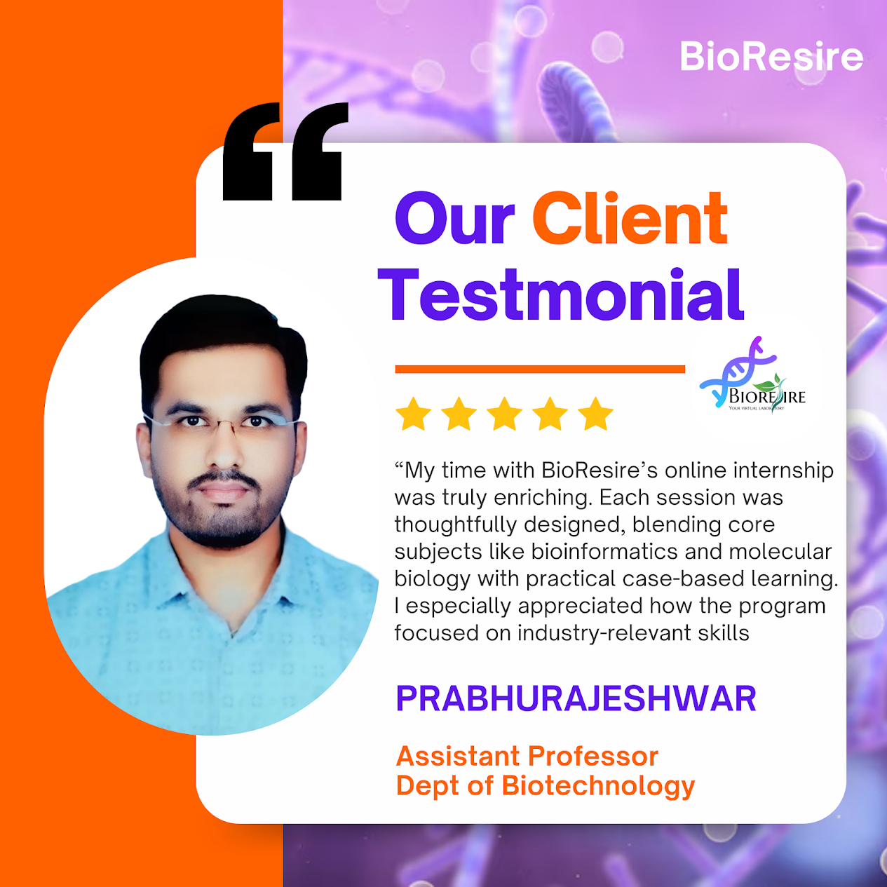 BioResire student testmonial2