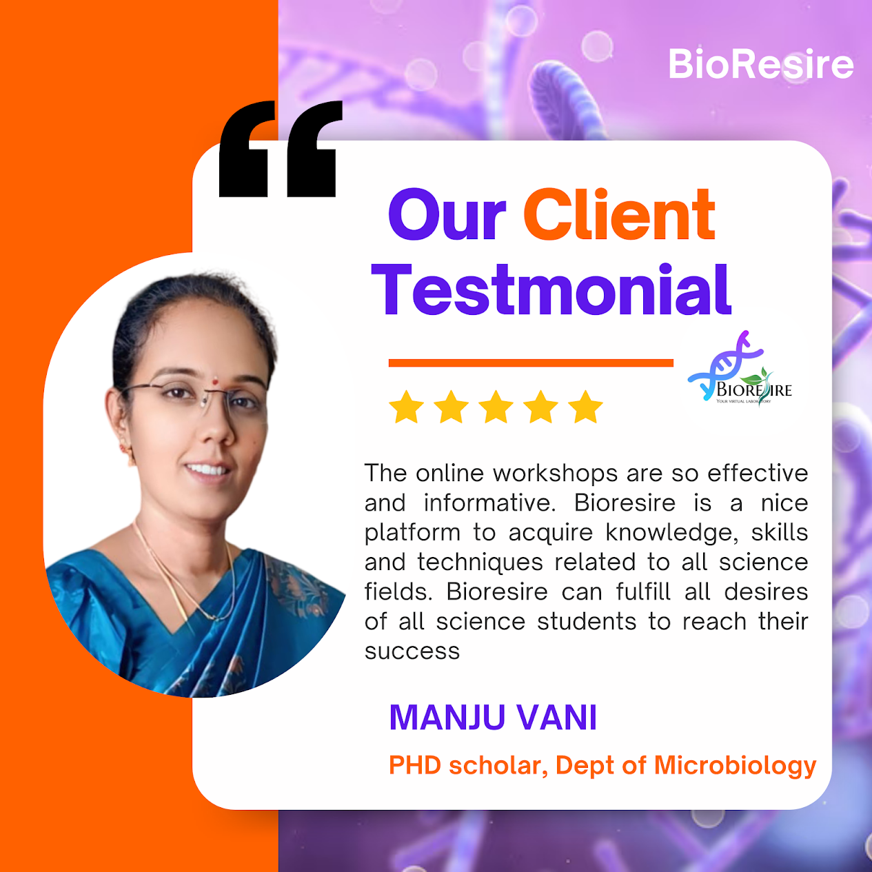 BioResire student testmonial7