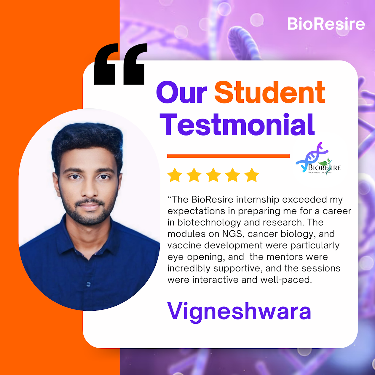 BioResire student testmonial8